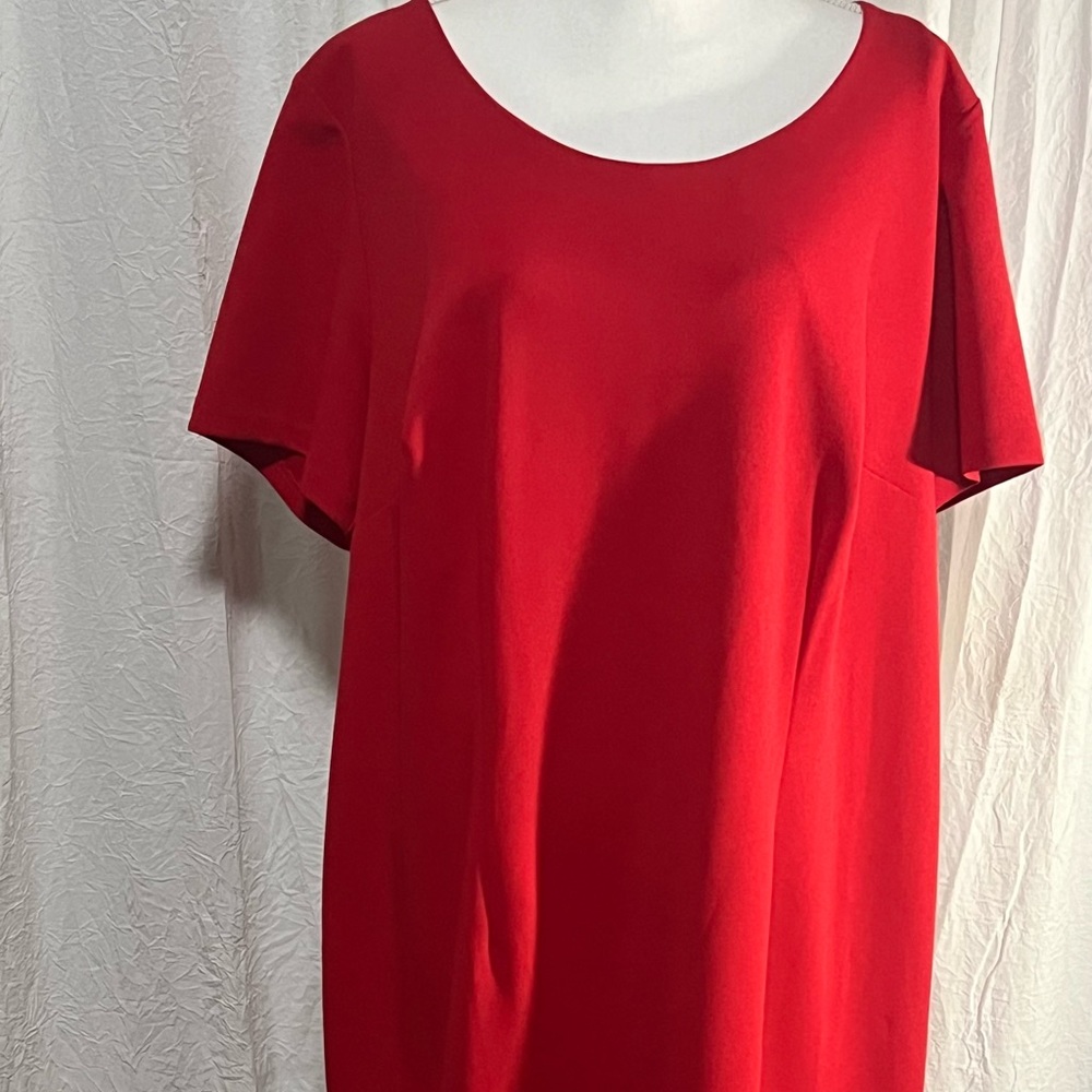 Red Alyx dress NWT knee length with scalloped trim on bottom